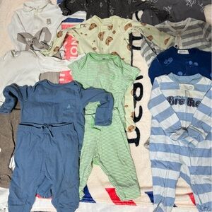 Striped Green Kids One Piece